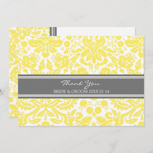 Weddenschap Hartelijk dank voor kaarten Lemon Grey (Voorkant / Achterkant)