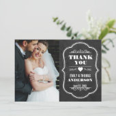 Weddenschap Hartelijk dank voor moderne Chalkboard Bedankkaart (Staand voorkant)