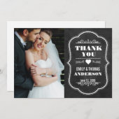 Weddenschap Hartelijk dank voor moderne Chalkboard Bedankkaart (Voorkant / Achterkant)