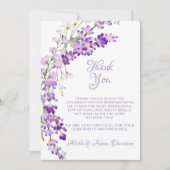 Weddenschap Hartelijk dank voor uw kaart Lavender  (Voorkant)
