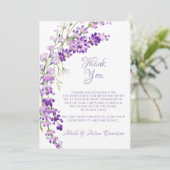 Weddenschap Hartelijk dank voor uw kaart Lavender  (Staand voorkant)