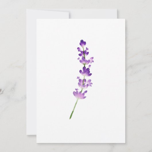 Weddenschap Hartelijk dank voor uw kaart Lavender (Achterkant)