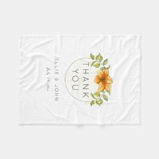 Weddenschap Hartelijk dank voor Waterverf stervent Fleece Deken (Voorkant (Horizontaal))