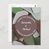 Weddenschap Hartelijk dank voor Zee Glass Beach-ce Briefkaart (Voorkant / Achterkant)