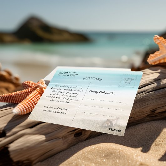 Weddenschap Hartelijk dank voor zomervakantiestran Briefkaart
