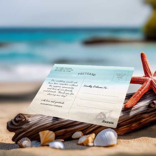Weddenschap Hartelijk dank voor zomervakantiestran Briefkaart