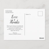 Weddenschap Hartelijk dank Waterverf Floral Briefkaart (Achterkant)