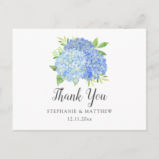 Weddenschap Hartelijk dank Waterverf Floral Briefkaart (Voorkant)