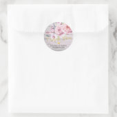 Weddenschap Hartelijk dank Waterverf Floral Rustic Ronde Sticker (Tas)