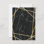Weddenschap Hartelijk dank Zwarte Marble Gold-kaar Bedankkaart (Achterkant)