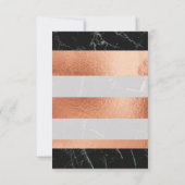 Weddenschap Hartelijk dank Zwarte Marmer Roos Gold Bedankkaart (Achterkant)