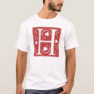 Weddenschap Harten Letter H T-shirt