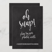 Weddenschap Hashtag Betaalbaar karton Kaart (Voorkant / Achterkant)