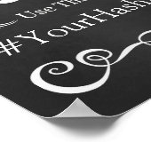 Weddenschap - Hashtag Wedding Chalkboard Poster (Hoek)