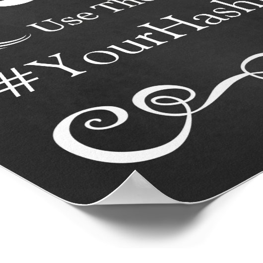 Weddenschap - Hashtag Wedding Chalkboard Poster (Hoek)