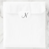 Weddenschap Hearts Monogram N Wedding Seal Sticker (Tas)