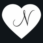 Weddenschap Hearts Monogram N Wedding Seal Sticker<br><div class="desc">Weddenschap Hearts Monogram N Wedding Seal Sticker</div>