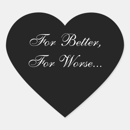 Weddenschap Hearts Wedding Promise Uitnodigingszeg Hart Sticker (Voorkant)