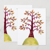 Weddenschap Herfst herfst Love Heart Tree Carving  Kaart (Voorkant / Achterkant)