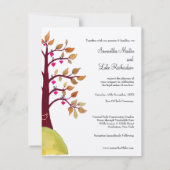 Weddenschap Herfst herfst Love Heart Tree Carving  Kaart (Achterkant)