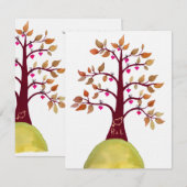 Weddenschap Herfst herfst Love Heart Tree Carving  Kaart (Voorkant / Achterkant)