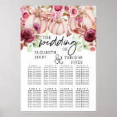 Weddenschap herfstroze roze zitplaatsen poster (Voorkant)