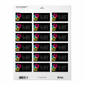 Weddenschap - Hibiscus Colorful Flowers Etiket (Full Sheet)