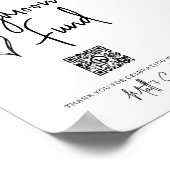 Weddenschap-Honeymoom-fonds met QR-code Poster (Hoek)