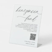 Weddenschap Honeymoon Fonds dat goed moderne gebar Reclamebord Met Voetstuk (Voorkant)