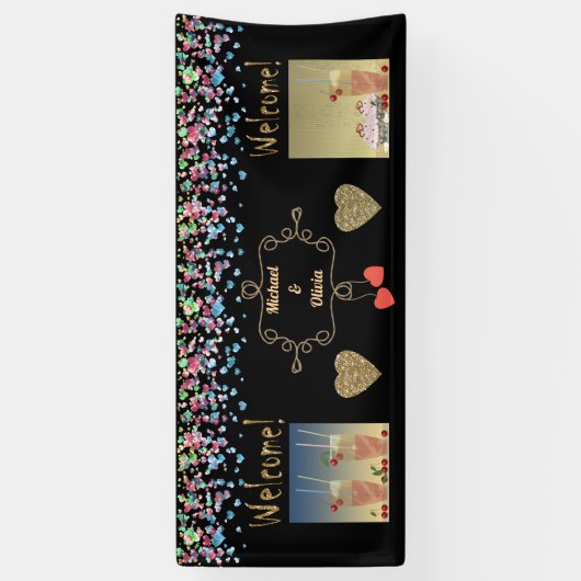 Weddenschap, huwelijksdag, bruiloft spandoek (Verticaal)