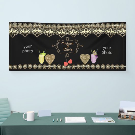 Weddenschap, huwelijksdag, bruiloft spandoek (Beurs)