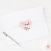 Weddenschap Huwelijksveeg Favor Licht Roze Hart Sticker (Envelop)