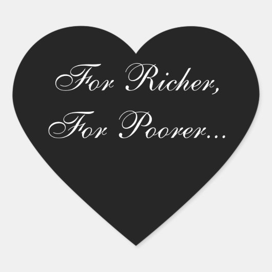 Weddenschap Huwelijksweduwschap Beloofsbelofte Uit Hart Sticker (Voorkant)