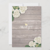 Weddenschap Hydrangea Flower String Lights Rustic Kaart (Achterkant)