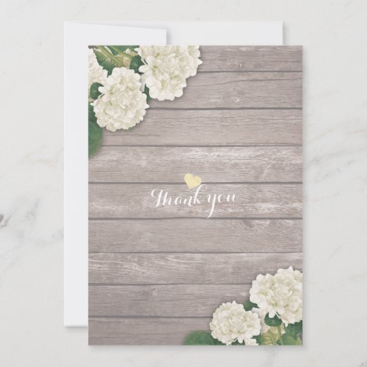 Weddenschap Hydrangea Flower String Lights Rustic  Kaart (Achterkant)