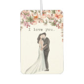 Weddenschap Ik hou van je mooie floral Bedankt Luchtverfrisser (Voorkant)