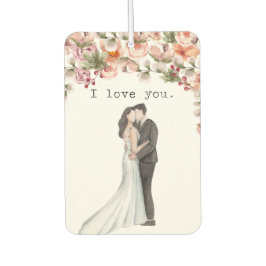 Weddenschap Ik hou van je mooie floral Bedankt Luchtverfrisser