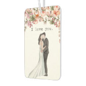 Weddenschap Ik hou van je mooie floral Bedankt Luchtverfrisser (Links)