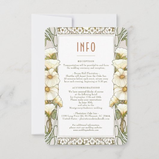 Weddenschap in  Art Nouveau Mucha Kaart (Voorkant)