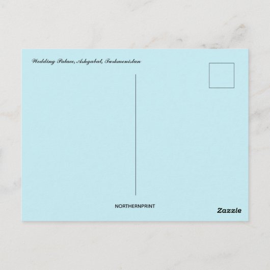 Weddenschap in Ashgabat Turkmenistan Briefkaart (Achterkant)