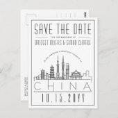 Weddenschap in China | De gestileerde Veldlijn spa Briefkaart (Voorkant / Achterkant)