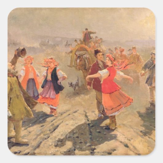 Weddenschap in de regio Orel Vierkante Sticker (Voorkant)