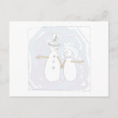 Weddenschap in de sneeuwbride en bruidegom briefkaart (Voorkant)