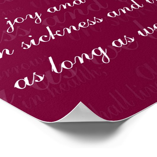 Weddenschap in de ziektemagenta poster (Hoek)