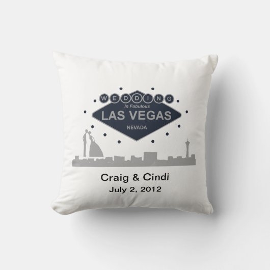 Weddenschap in Fabulous Las Vegas Pillow Kussen (Voorkant)