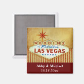 Weddenschap in Fabulous Las Vegas - strepen Magneet (Voorkant / Achterkant)
