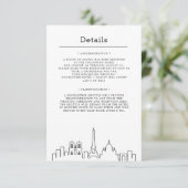 Weddenschap in Frankrijk | Uitnodiging voor detail (Staand voorkant)