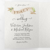 Weddenschap in Italië Drieluik Uitnodiging (Binnenzijde eerst)