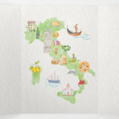 Weddenschap in Italië Drieluik Uitnodiging (Binnenkant midden)