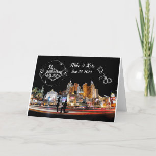 Weddenschap in Las Vegas Bedankkaart